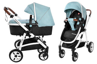 Коляска універсальна Fortuna CRL-9001/1 Hawaii Blue 2в1 з матрацом CARRELLO