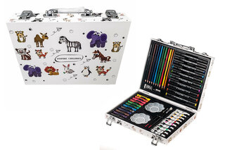 Набір для малювання та творчості (48 предметів) у валізі мал. "Inspire children"