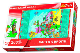 Пазли 15530 "Карта Європи" 200ел. Trefl
