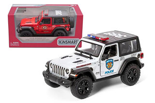 Модель KINSMART Джип JEEP WRANGLER  5''KT5412WPR/WB Police/Firefighter/ метал, інерційна, відкр. дверцята, коробка		
