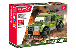 Конструктор IBLOCK PL-920-96 АРМІЯ, 93дет., в коробці 22*17*4,5 см