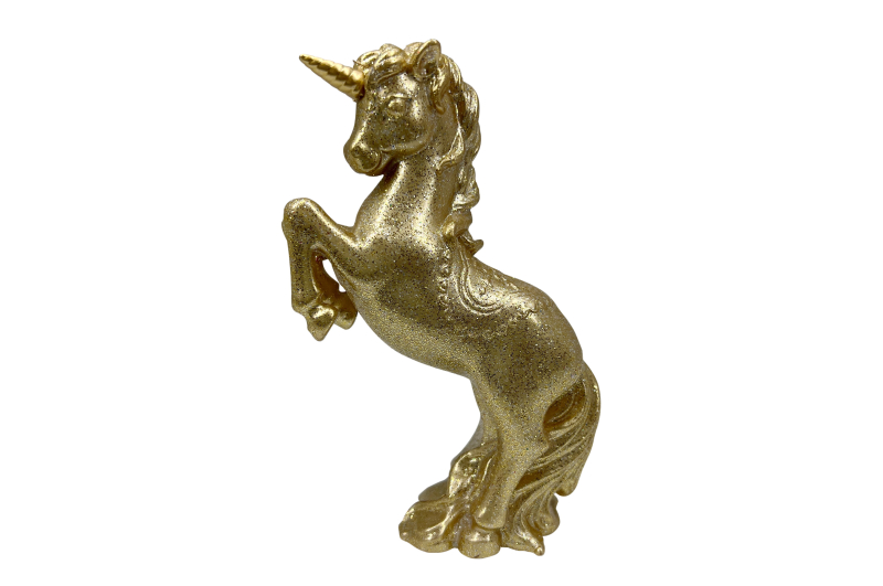 Новорічна іграшка Єдиноріг (золото) 4х8х12 см