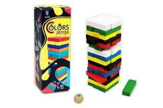 Настільна гра "Colors Jenga" (Дженга) 48 брусків, українською мовою 30717 STRATEG