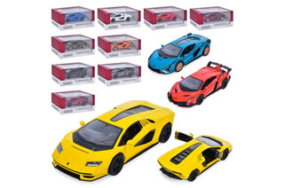 Модель легкова LAMBORGHINI COLLECTION 5" KT5452W метал, інерційна, відкриваються дверцята 3 види в 4кольорах, коробка