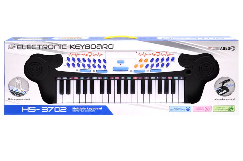 Піаніно з мікрофоном і зарядкою, в коробці HS3702A р.68*23*6,5 см