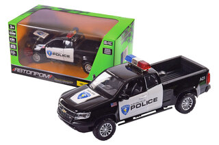 Машина металева 68465 "АВТОПРОМ",1:31 Chevy Colorado ZR2-Police, на батарейки, світло, звук, відкриваються двері, в коробці 20*11*10 см