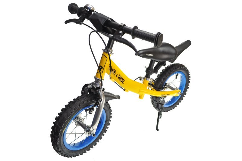 Велобіг Take&Ride RB-40 Favorit з тормозами, лапкою і бризговиками MULTICOLOR