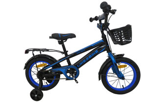 Велосипед дитячий 2-х колісний 16'' арт. 241608 Like2bike Dark Rider, чорно-синій, рама сталь, з дзвінком, ручні гальма, збірка 75%