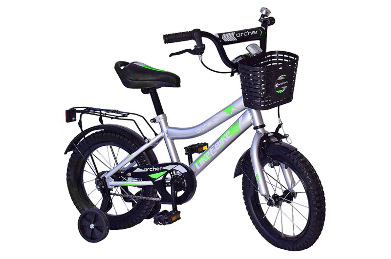 Велосипед дитячий 2-х коліс.14'' 211410, Like2bike Archer,сірий, рама сталь, з дзвінком, руч.гальмо, зборка 75%