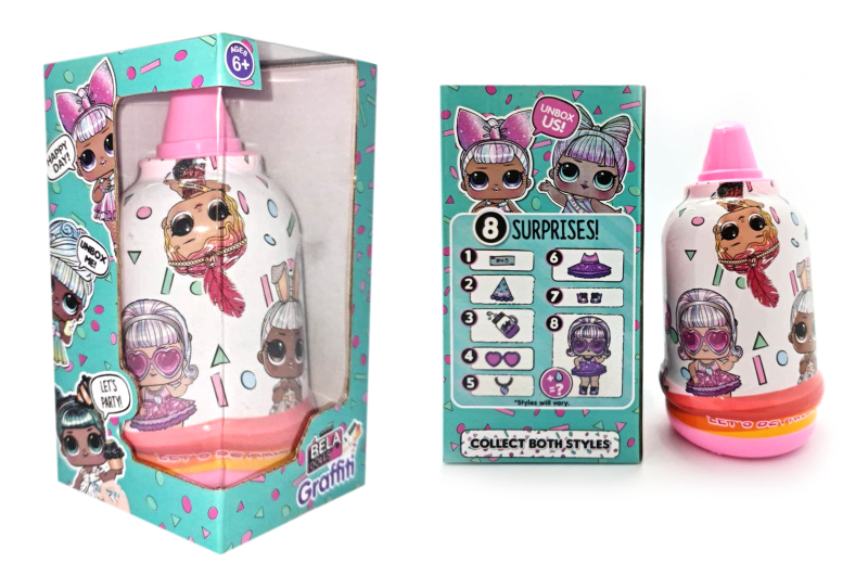 Ігровий набір BELA DOLLS BL1183 графіті (можна розмалювати плаття ляльки) в кор. 11*11*21,5см
