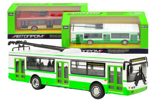 Тролейбус металевий 6407ABCD "Автопром", 1:72,4 кольори, коробка 20*6*8 см