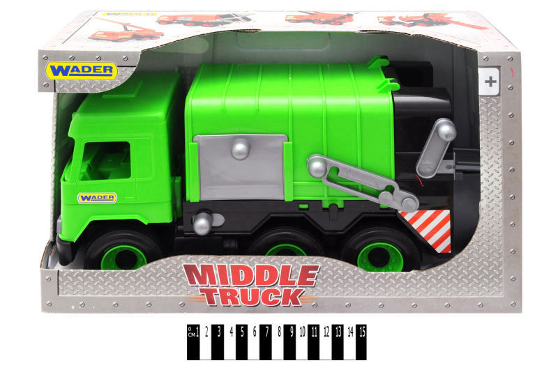 Сміттєвоз Сity Truck (зелений) в коробці 39484 Wader