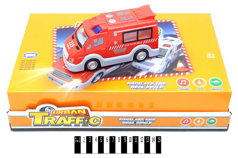 Набір пожежних машин інерційних (коробка 6 шт.) ST66-05 р.39,5*25,5*9 см