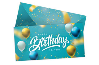 Паперовий конверт на гроші 15202 "Happy Birthday to you" 1шт.