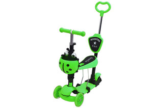 Самокат SCOOTER 5in1 з сидінням і батьківською ручкою, зелений СПОРТ 4116 р.72.5*55*25