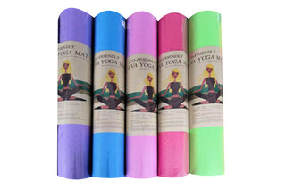 Килимок для йоги, YM0106, розмір 61*173см, товщина 6мм, MIX 5 кольорів, пакет
