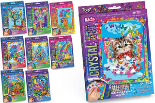 Набір креативної творчості "CRYSTAL ART KIDS" CArt-01-01,02,03,04...10 DANKO