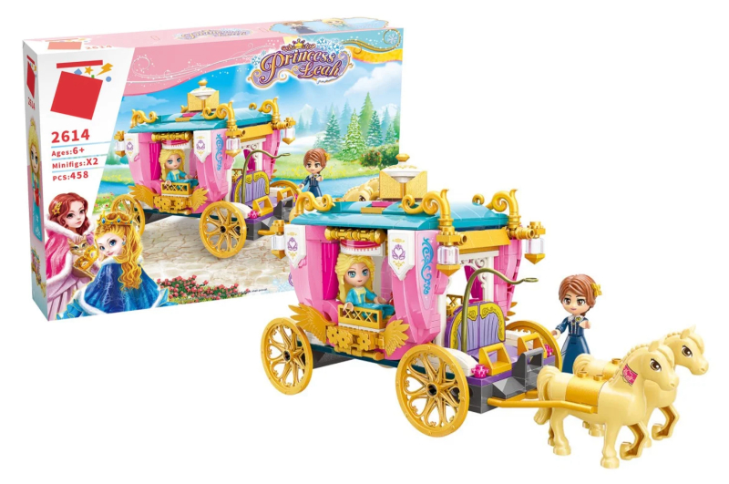Конструктор 2614 Princess Leah Royal Parade Carriage 458 деталей, коробка 37*6,5*27,5