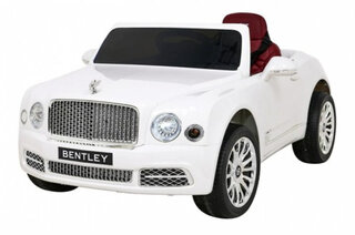 Електромобіль Bentley Mulsanne JE1006 білий, шкіряні сидіння, колеса EVA, MP3, Р/К, 12В*7АH, 2*25W