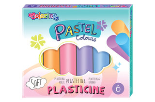Пластилін 6 кольорів PASTEL COLORINO 