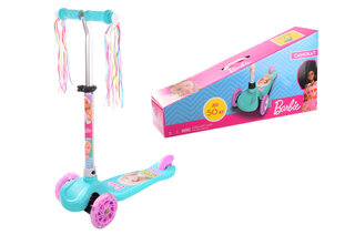 Самокат дитячий 3-х колісний Barbie LS2116  PU світло