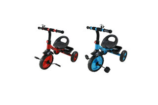 Велосипед 3-х колісний TR2501  колеса 10'' та 8'' з кошиком, 4 кольори
