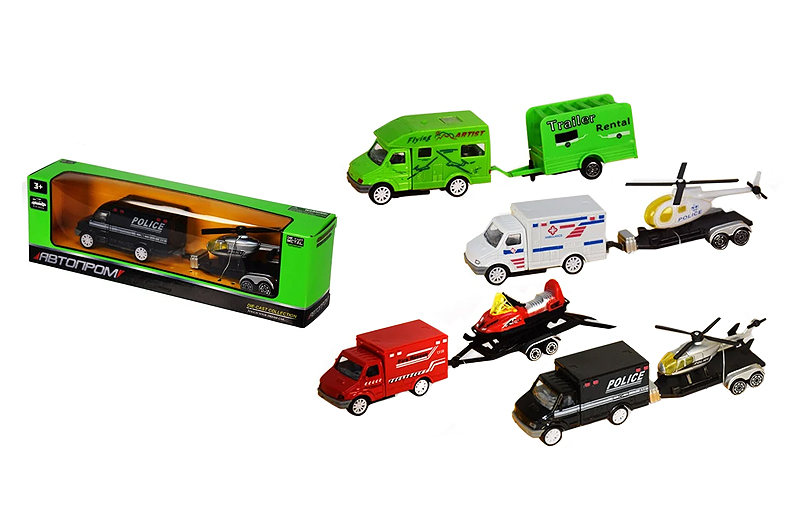 Машина металева 7903 "АВТОПРОМ",1:50,4 види, в коробці 24,5*5*7 см