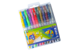 Набір з 12 гелевих ручек ZiBi  NEON + METALLIC, в пластиковому пеналі, KIDS Line