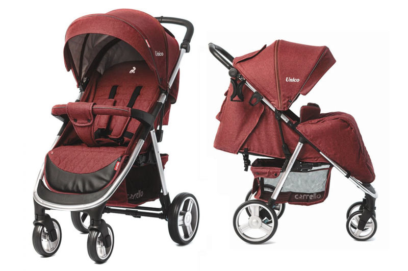 Коляска прогулянкова CARRELLO Unico CRL-8507 Deep Red +дощовик L