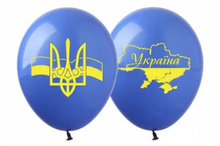 Латексні повітряні кульки 12" (30 см.) 01124 "Україна" сині Show 100 шт.