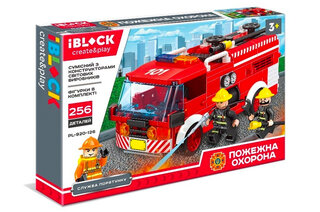 Конструктор IBLOCK PL-920-126 Пожежна служба, 256 деталей, в коробці 36*23*4,5 см