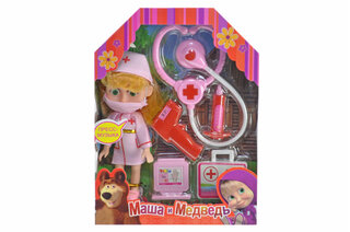 Лялька за мотивами мультфільму з лікарським набором в коробці MS-102 р.24*18*5см