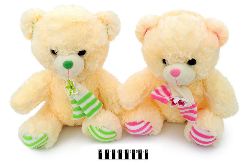 Ведмедик з шарфом музичний (2 кольори) 3270/45 45 см