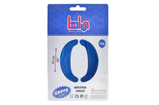 Фольгована кулька цифра "0" royal blue сатин Balun 30" (76 см) 16738 1 шт