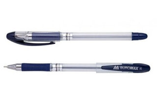 Ручка масляна BUROMAX MaxOFFICE, 0,7 мм, гум. грип, пласт. корпус, сині чорнила BM.8352-01