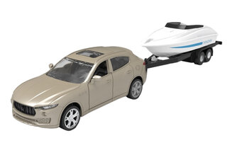 Машина+прицеп металевий АВТОПРОМ 43001TR  1:43 Maserati, відкриваються двері, коробка 28*8*6,5 см