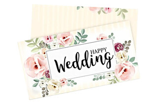 Подарунковий конверт 'Happy Wedding' 