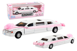 Модель лімузин LINCOLN 7'' KT7001WW TOWN LOVE CAR металевий, інерційний, відкриваються двері, коробка