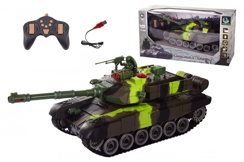 Танк JF522 на радіокеруванні, акумулятор, музика, світло, коробка 39,5*16,*20,3