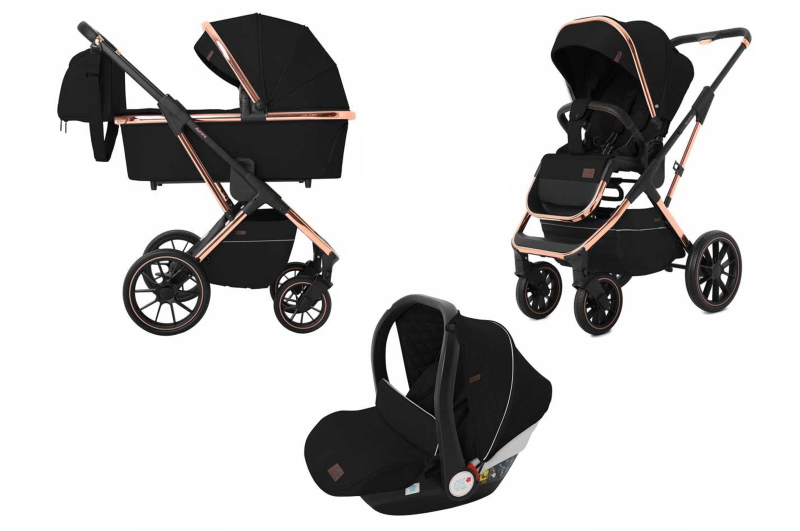 Коляска універсальна Aurora CRL-6502 (3in1) Space Black + дощовик CARRELLO