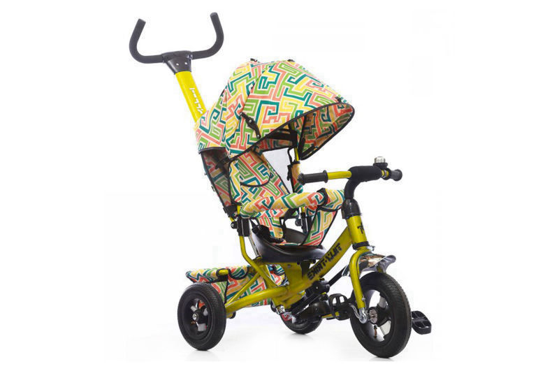 Велосипед триколісний TILLY Trike T-351-3 Жовтий с надувними колесами 