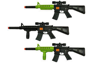 Автомат M16-9/10/11 тріскачка 3 кольори, кульок 55*4*21 см