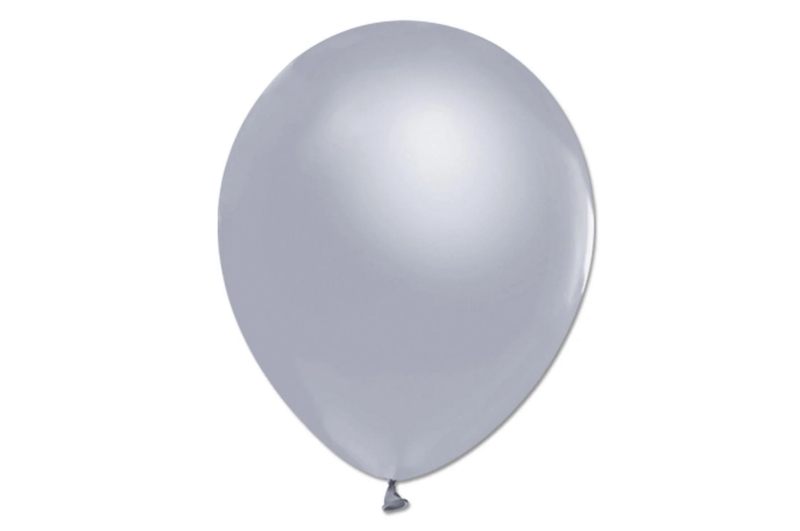 12" Повітряна кулька Balonevi кольору срібний металік 100шт