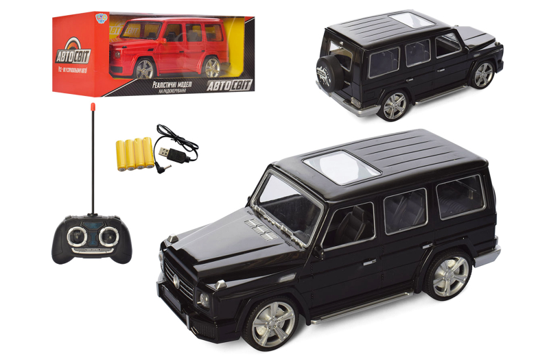 Джип AS-2848 Авто Світ, р/к, акумулятор 29 см, USB зарядка, 2 кольори, в коробці 35,5-14-17 см