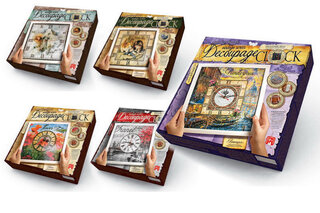 Комплект креативної творчості "Decoupage Clock" з рамкою DKС-01-01,02,03,04,05 DANKO