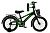 Велосипед дитячий 2-х колісний18'' 241805 Like2bike Dark Rider, чорно-зелений, рама сталь, з дзвінком, ручне гальмо, збірка 75%