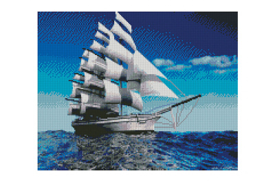 Алмазна картина FA10595 «Білосніжні вітрила», розміром 40х50 см