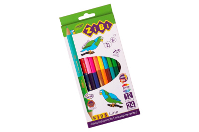 Кольорові олівці Double, 12 шт. (24 кольори), KIDS LINE/ZB.2463