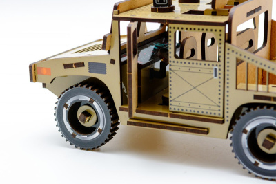 Дерев'яний 3D конструктор "HUMVEE" Puz-00927 р.22*11*12,5см PuzzleOk
