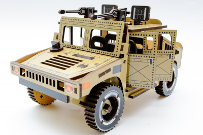 Дерев'яний 3D конструктор "HUMVEE" Puz-00927 р.22*11*12,5см PuzzleOk